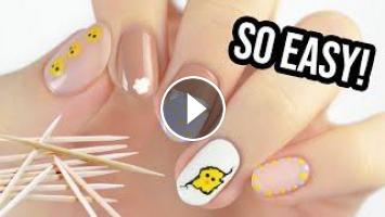 Easter Nail Art For Beginners Using A TOOTHPICK!